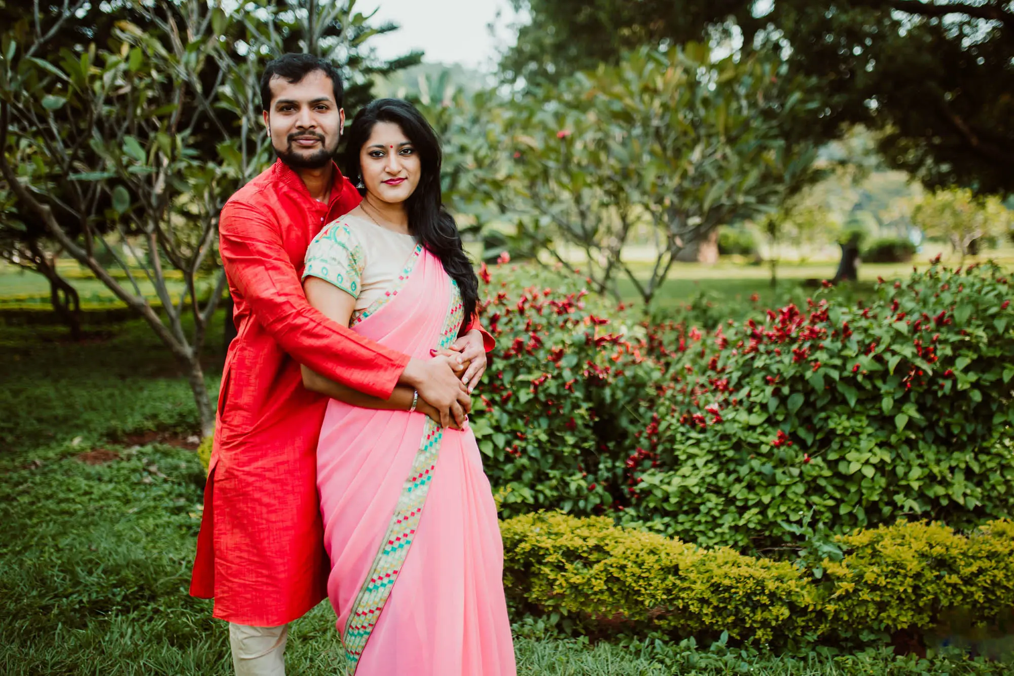 Garden pre wedding photography Bangalore